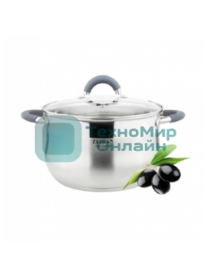 Кастрюля со стеклянной крышкой Zeidan Z-50250 2,1 л - 2.1 л (д.16х10.5 см), нерж.сталь, внутренняя - матовая полировка, снаружи - комбинированная полировка, шкала литража, ручки с силиконовым покрытием, КАПСУЛИРОВАННОЕ ДНО, ПОДАРОЧНАЯ УПАКОВКА С ПЛАСТИКОВОЙ РУЧКОЙ.
