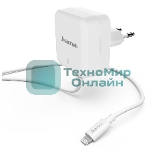 Сетевое зар./устр. Hama H-183318 3A PD для Apple белый (00183318)