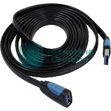 Кабель-удлинитель Vention USB 3.0 AM/AF - 2 м плоский VAS-A13-B200