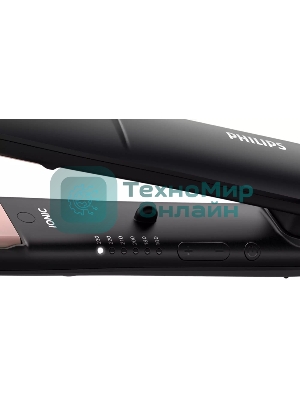 Выпрямитель для волос Philips BHS378/00 черный/розовый, 28 мм, 230 °C, 6 режимов