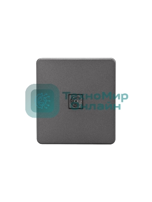 Розетка телевизионная Kranz ROUND TV с/у титан