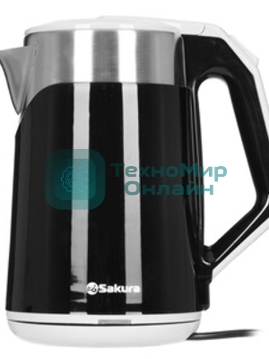 Чайник электрический SAKURA SA-2172BK 1.8 л, двухслойн черный