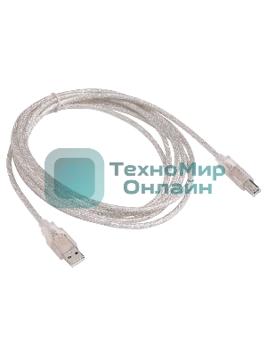 Кабель USB2.0 Buro USB2.0-AM/BM-3-TRANS USB A (m)/USB B (m) 3м