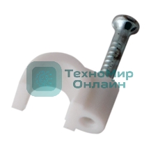 Крепеж кабеля круглый Rexant 3 мм, белый (упак. 50 шт.)