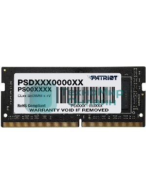 Оперативная память Patriot Signature, DDR4, 16GB (1x16 GB), 3200 MHz, CL22, SO-DIMM