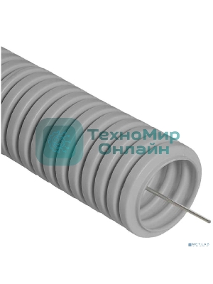 Труба гофрированная ПВХ серая с/з д25 (50 м/2600 м уп/пал) PR.032550 Строитель
