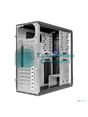 Компьютерный корпус Miditower ExeGate CP-603UB Black, ATX, (без БП), 2*USB+2*USB 3.0, Audio, замок блокировки кнопки питания