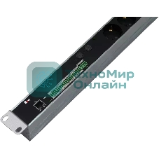 Блок силовых розеток Rem, IEC 60320 С13 х 12, IEC 60320 С19 х 8, вход колодка, 1863х45х60 мм (ВхШхГ), 32А, автомат, алюминий, с мониторингом