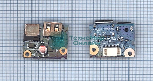 Разъем для ноутбука Lenovo G580 G480 USB 2.0 и DC Jack в сборе на плате