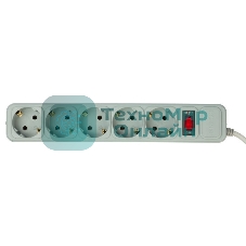 Сетевой фильтр PC Pet AP01006-5-GR 5 м, 5 розеток, серый