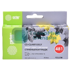 Картридж струйный Cactus CS-CLI481XXLY желтый (12мл) для Canon Pixma TR7540/TR8540/TS6140/TS8140