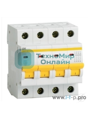 Выключатель автоматический модульный 4п C 32А 4.5кА ВА47-29 IEK MVA20-4-032-C
