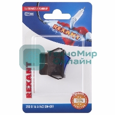 Выключатель клавишный Rexant 250V 16А (4с) ON-OFF синий с подсветкой (RWB-502, SC-767, IRS-201-1) (в упак. 1 шт.)