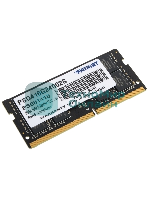 Оперативная память Patriot, DDR4, 16GB (1x16 GB), 2400 MHz, CL17, SO-DIMM