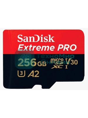 Флеш карта microSD 256Gb SanDisk microSDXC Class 10 UHS-I A2 C10 V30 U3 Extreme 190MB/s