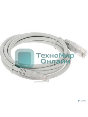 Патч-корд медный UTP Cablexpert PP10-1.5M cat.5e, 1.5м, литой, многожильный, серый