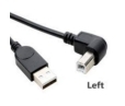 Кабель USB 2.0 на USB-B угол влево 5 м