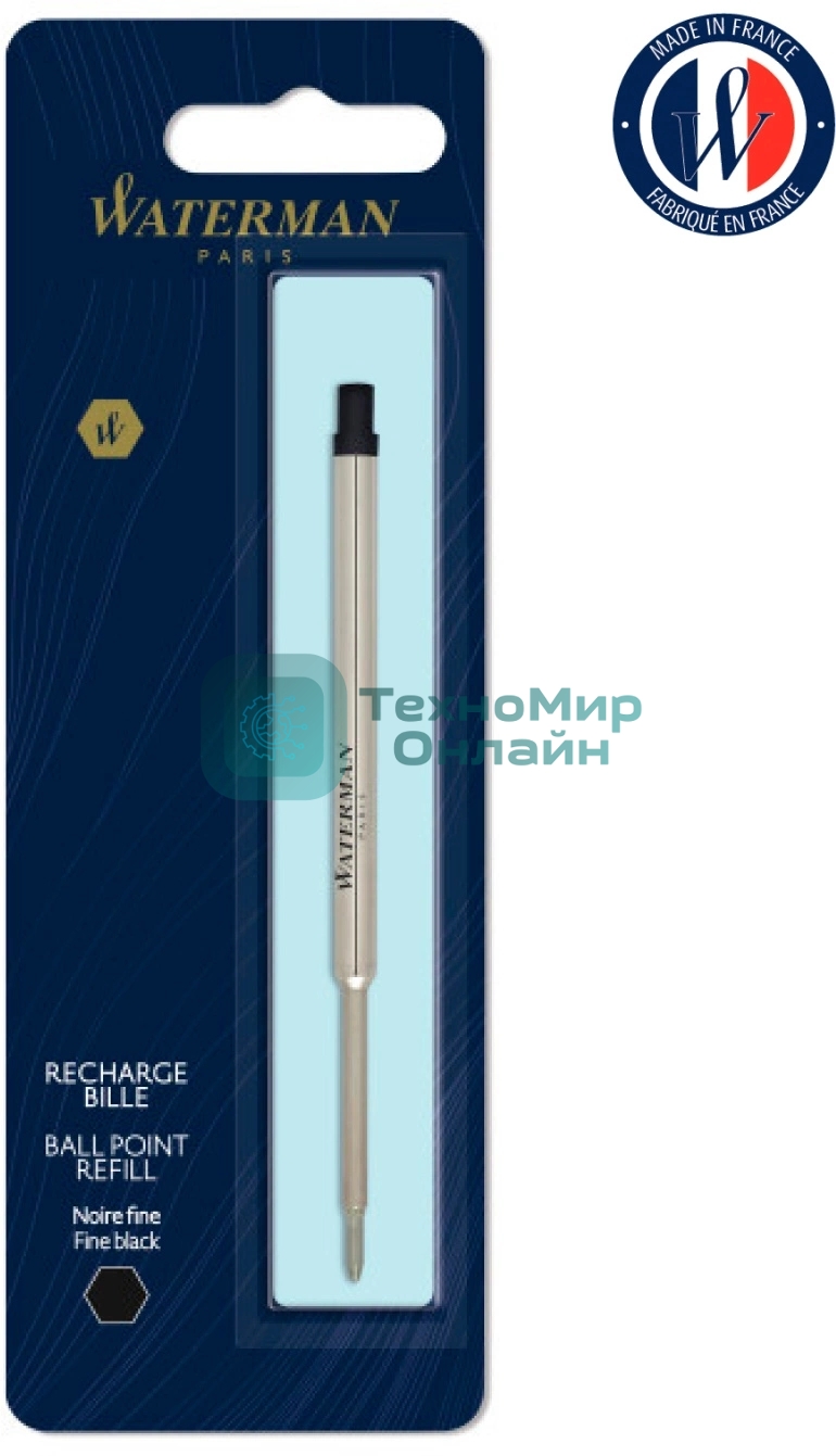 Стержень шариковый Waterman Standard Maxima (CW1964017) F 0.8мм, черные чернила, блистер