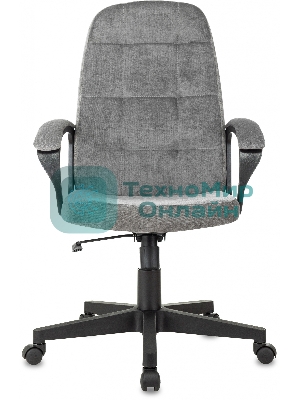 Кресло руководителя Бюрократ CH 002 Fabric Light-19 серый, крестов. пластик
