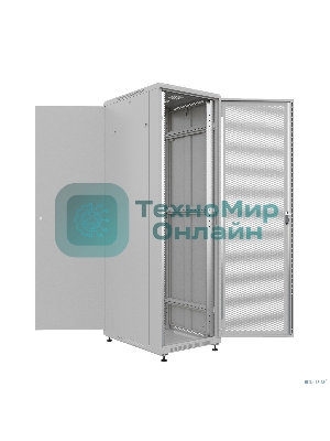 Шкаф серверный NTSS Премиум (NTSS-R22U6080PD) напольный 22U 600x800 мм пер. дв. перфор. металл 900 кг серый 710 мм 54 кг 1102 мм IP20 сталь