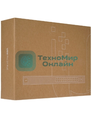 Коммутатор USW-Pro-24-POE-EU Ubiquiti UniFi Switch Pro 24 PoE 16x GLAN PoE+, 8x GLAN PoE++ (до 64 Вт на порт), 2x SFP+, раздает до 400 Вт