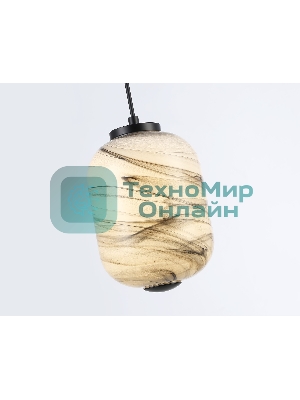 Подвесной светодиодный светильник Ambrella light LH11031 BK/MG черный/мраморно-серый 8W 3000K D150*1585