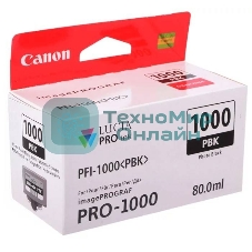 Картридж струйный Canon PFI-1000 PBK для IJ SFP PRO-1000 WFG. Фото черный. 80 мл.