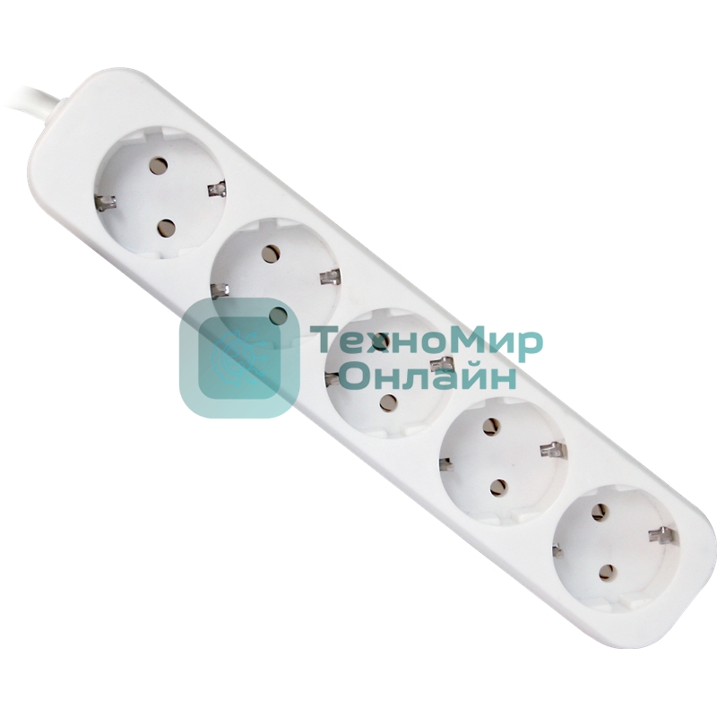 Удлинитель Defender E530 белый 3.0 м, 5 розеток 