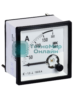 Амперметр Э47 72х72мм 150/5А кл. точн. 1.5 IEK IPA10-6-0150-E