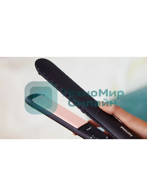 Выпрямитель для волос Philips BHS378/00 черный/розовый, 28 мм, 230 °C, 6 режимов