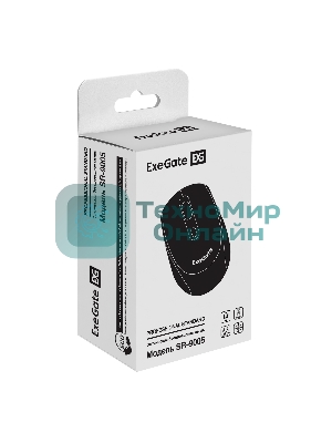 Мышь беспроводная ExeGate Professional Standard SR-9005 черный, 1200 dpi, радиоканал, USB, кнопки - 4
