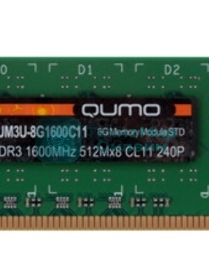 Оперативная память Qumo, DDR3, 8GB (1x8GB), 1600MHz, CL11, SO-DIMM