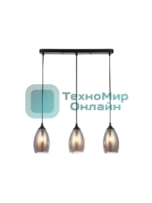 Светильник Ambrella light TR3537/3 BK/SM/FR черный/дымчатый/белый матовый E27/3 max 40W 640*120*820