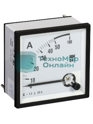 Амперметр Э47 72х72мм 50А кл. точн. 1.5 IEK IPA10-6-0050-E