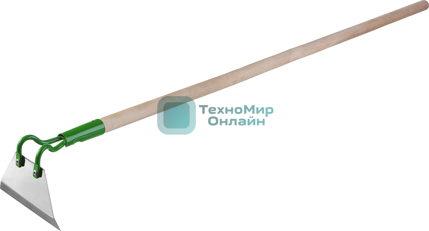 Мотыга из нержавеющей стали с черенком РОСТОК 90х50х1290 мм