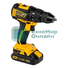 Дрель-шуруповерт Denzel BLDL-IB-18-02, 18 В, 2 Ач, 65 Нм, бесщеточный