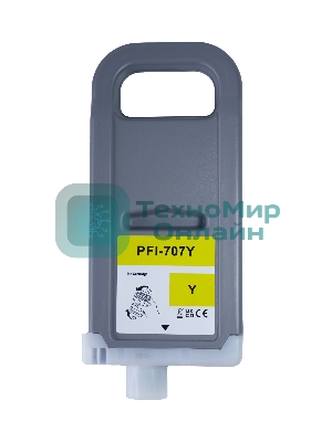 Картридж струйный Sakura 9824B001 (PFI-707Y) для Canon, желтый, 700 мл.