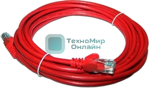 Патч-корд Lanmaster LSZH UTP кат.5e, 0.5 м, красный