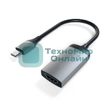 Адаптер Satechi Type-C to HDMI 4K 60HZ. Поддержка 4K/60Hz. Материал корпуса алюминий. Цвет серый космос.