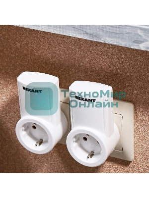 Радиоуправляемая розетка c пультом Rexant RX-002 (один пульт, две розетки)