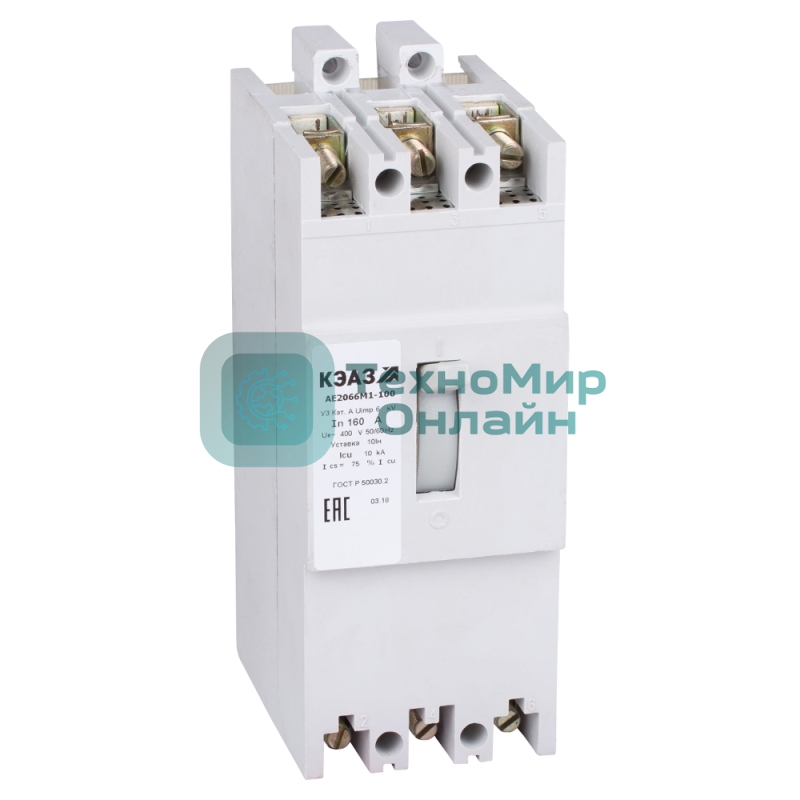 Выключатель автоматический АЕ2066М1-100 160А 10Iн 400AC УЗ КЭАЗ 104544