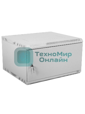 Шкаф настенный ЦМО ШРН-Э-9.500.1 9U 600x520 мм пер. дв. стал. лист несъемные бок. пан. серый