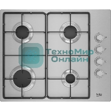 Газовая варочная панель Beko HIGG 641C3 SX, нержавеющая сталь