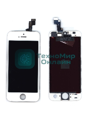 Дисплей для Apple iPhone 5S в сборе с тачскрином (AAA) белый