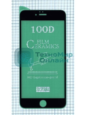 Керамическая пленка (стекло) для Iphone 6/6S plus черный