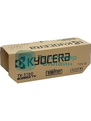 Картридж лазерный Kyocera TK-3160 (1T02T90NL0/1T02T90NL1) черный для P3045dn/P3050dn/P3055dn/P3060dn 12500 стр.