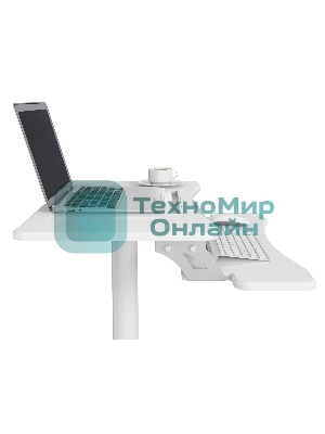 Стол для ноутбука Cactus VM-FDS108 столешница МДФ белый 71x39.2x110см (CS-FDS108WWT)