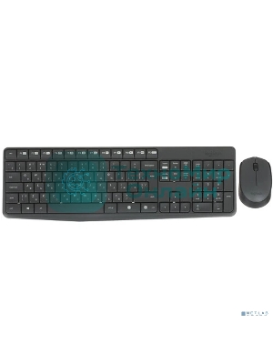 Комплект клавиатура+мышь Logitech MK235 беспроводной, USB, 1000 DPI, серый