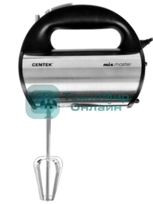 Миксер ручной Centek CT-1108 черный/стальной, 600 Вт