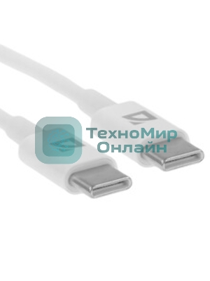 Кабель USB Defender F182 TypeC-TypeC 2м, белый